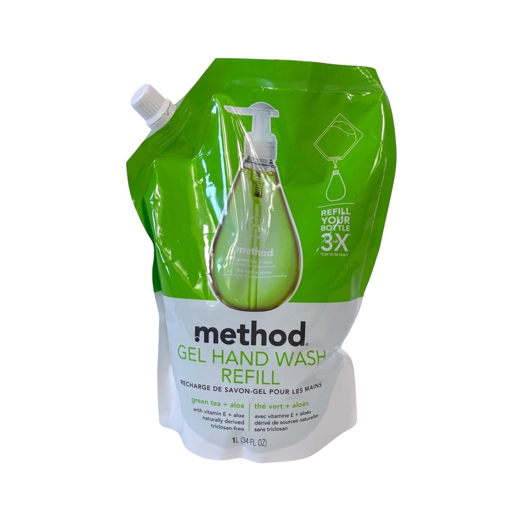 Method Gel Hand Wash Refill 34 fl oz Green Tea + Aloe Naturally Derived